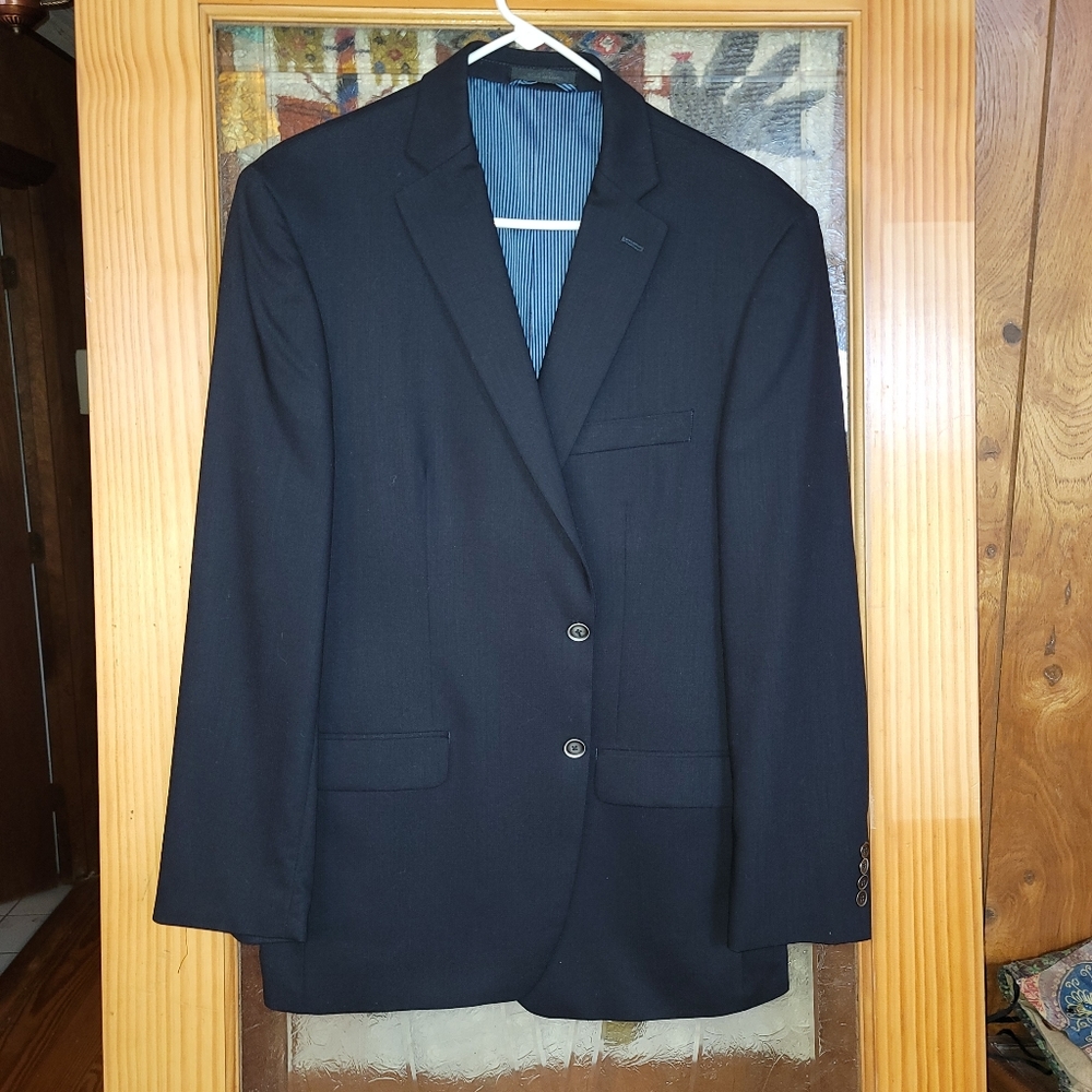 Calvin Klein Mens Blazer Navy Blue 42R Barely Worn